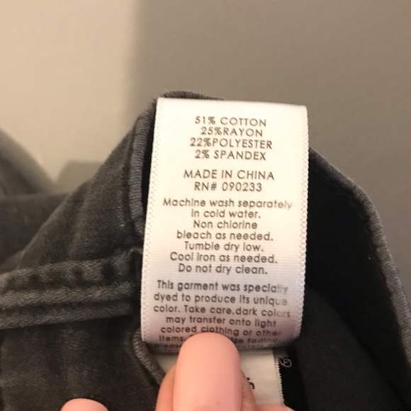 Pacsun distressed black stretchy Jegging size 24 - Picture 9 of 10